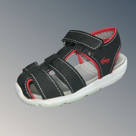 Toddler Baby See Kai Run Cyrus Flexirun Gray/Red Sandals Size 7 - Picture 1 of 6